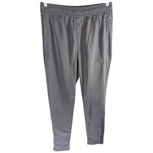 Adidas Joggers with Rear Pocket Gray Mens size Medium Sweatpants Zip Ankle 32x31